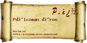 Pölczman Áron névjegykártya